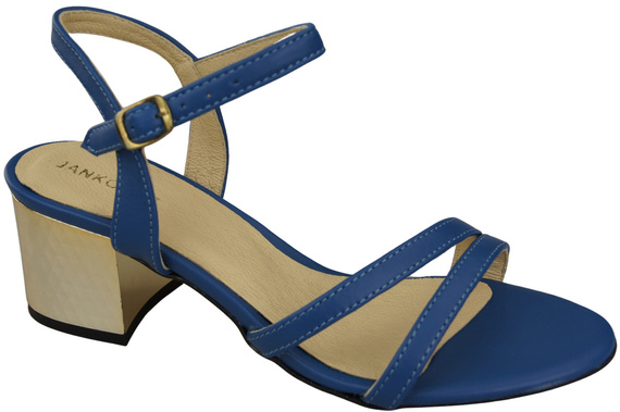 Damenschuhe Blaues Naturleder 197 Sandalen, die den Fuß sinnlich enthüllen ElitaBut
