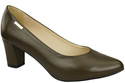 Klassische Glatt Damen Olive Naturleder Schuhe 213 ElitaBut