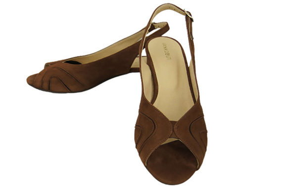 Damenschuhe Sandalen, natürliches Wildleder, Braun 991 ElitaBut