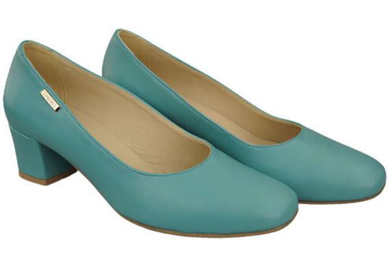 Damenschuhe Pumps Naturleder 172 Türkis ElitaBut