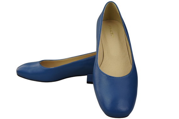 Bequeme Frauen Schuhe Blau Flats Natural Leder 204 ElitaBut
