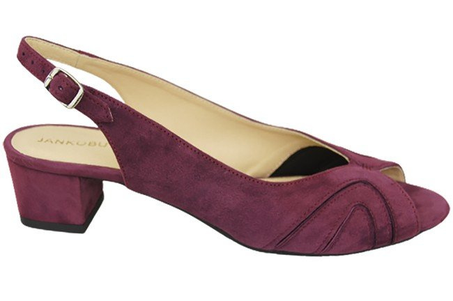 Damenschuhe Sandalen, natürliches Wildleder, Burgund 991 ElitaBut