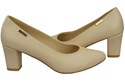 Klassische Glatt Damen Beige Naturleder Schuhe 213 ElitaBut