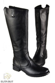 Damenstiefel, Stiefel, Naturleder, Schwarz 749 ElitaBut