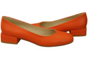 Bequeme Frauen Schuhe Orange Flats Natural Leder 204 ElitaBut
