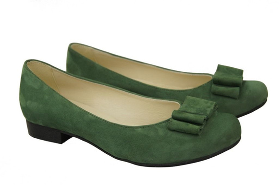 Damenschuhe Ballerinas Flasche Naturleder Wildleder 126 ElitaBut