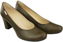 Klassische Damen Olive Leder Mandel Nase Pumps 201 ElitaBut