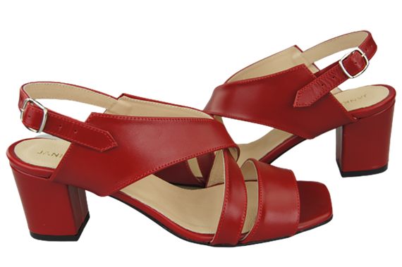 Damenschuhe Sandalen Rot Naturleder 149 ElitaBut