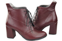 Winter-Schnürstiefel für Damen, Naturleder, Burgund 174, von ElitaBut