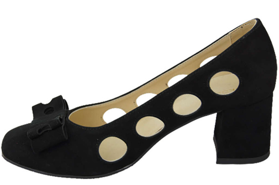 Damenschuhe Pumps Schwarz, natürliches Wildleder 182 ElitaBut