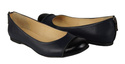 Damen-Ballerinas, Naturleder, Marineblau 759 ElitaBut