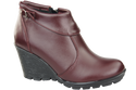 Damenschuhe Keilstiefel, Naturleder, Burgund 739 ElitaBut