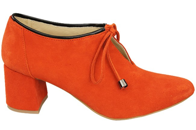 Damenschuhe Orange Schuhe Natursamtleder 183 ElitaBut