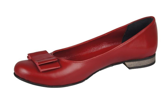 Damen Ballerinas Naturleder Rot 702 ElitaBut