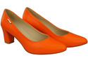 Klassische Glatt Damen Orange Naturleder Schuhe 213 ElitaBut
