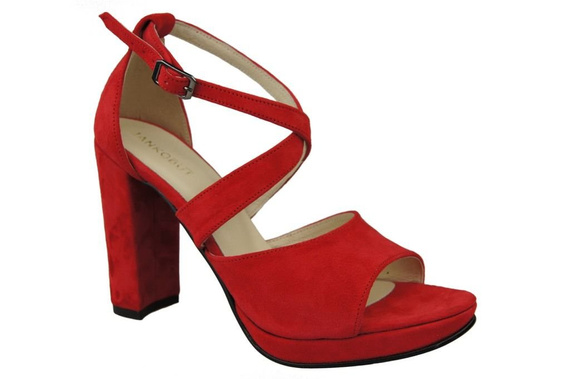 Damenschuhe Sandalen Rotes Naturleder Wildleder 114 ElitaBut