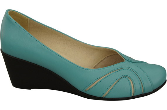 Damen Schwarz Naturleder Gestiefelte Türkis 828 ElitaBut