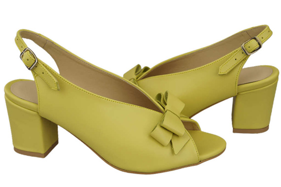 Damenschuhe Zitronensandalen, naturnarbiges Leder, 148 L ElitaBut