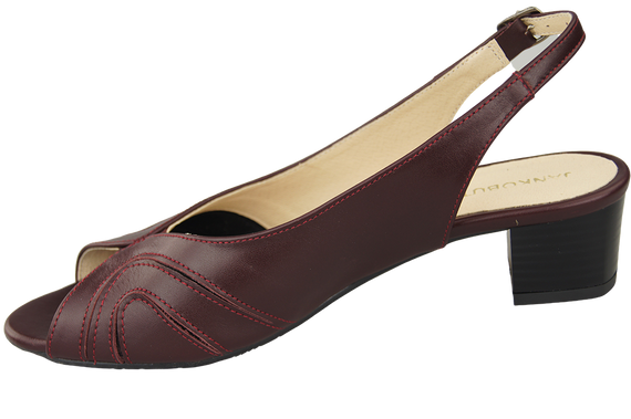 Damenschuhe Sandalen, Naturleder, Burgund 991 ElitaBut