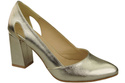 Damenschuhe Goldene Pumps, Naturleder 184 ElitaBut