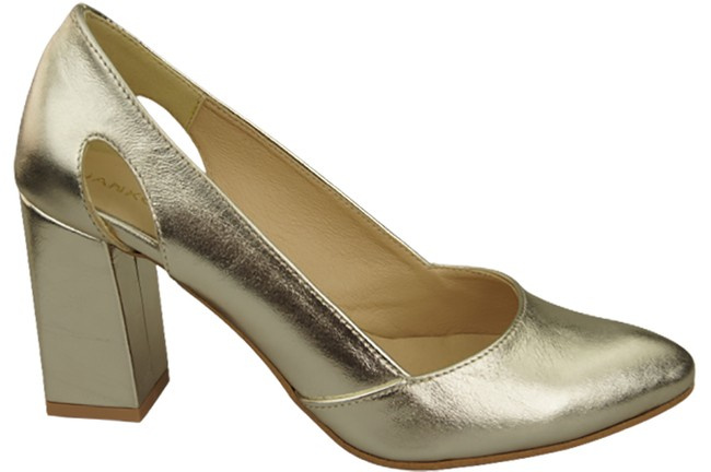 Damenschuhe Goldene Pumps, Naturleder 184 ElitaBut