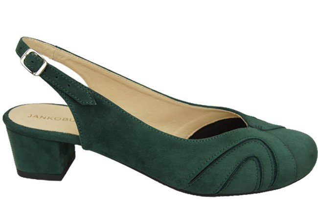 Damenschuhe Sandalen, Naturleder, Wildleder, grün 842 von ElitaBut