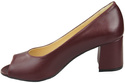 Damenschuhe PEEP TOE Pumps, Burgunderrot, Naturleder mit beschichtetem Absatz 192 ElitaBut