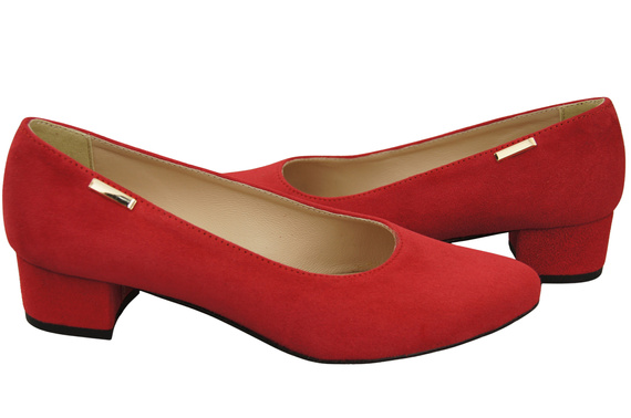 Bequeme Damen-Schuhe Rot aus echtem Veloursleder 220 Z ElitaBut