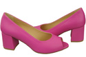 Damenschuhe PEEP TOE Fuchsia Pumps Naturleder mit beschichtetem Absatz 192 ElitaBut