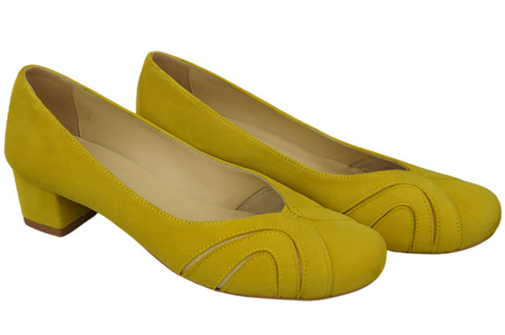 Damenschuhe Pumps aus natürlichem Wildleder Lemon 786 von ElitaBut