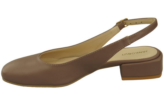 Damen Schuhe Sandalen Cappuccino Dunkel Flacher Absatz Naturleder 206 ElitaBut