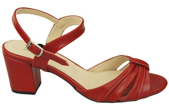 Damenschuhe Sandalen Rot Naturleder 168 ElitaBut