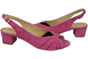 Damenschuhe Sandalen, natürliches Wildleder, Fuchsia 991 ElitaBut