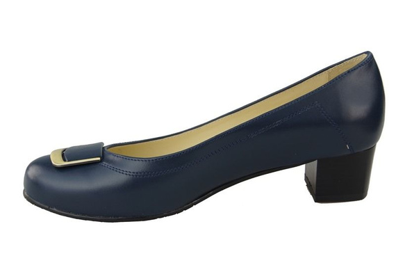 Damenschuhe Pumps, Naturleder, Marineblau 962 ElitaBut