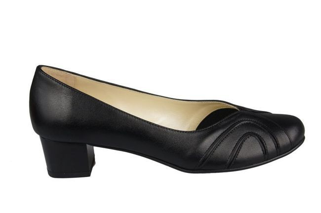 Damenschuhe Pumps, Naturleder, Schwarz 786 ElitaBut