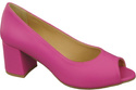 Damenschuhe PEEP TOE Fuchsia Pumps Naturleder mit beschichtetem Absatz 192 ElitaBut