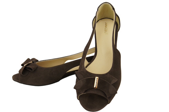 Schuhe Damen-Sandalen in Schokoladenbraun, natürliches Wildleder 994 Kombination aus Stil und Komfort ElitaBut