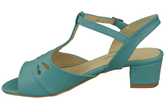 Damenschuhe Türkise Sandalen, Naturleder 169 ElitaBut