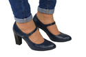 Damenschuhe Pumps, Naturleder, Marineblau 958 ElitaBut