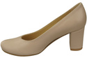 Klassische Damen Cappuccino Helles Leder Mandel Nase Pumps 201 ElitaBut