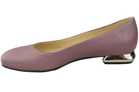 Flache Frauen Schuhe Lilienfarben Dekorative Ferse Naturleder 209 ElitaBut