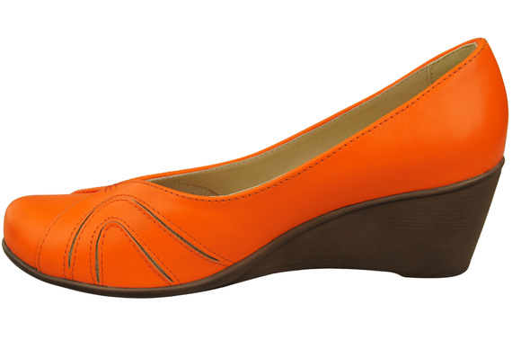 Damen Schwarz Naturleder Gestiefelte Orange 828 ElitaBut