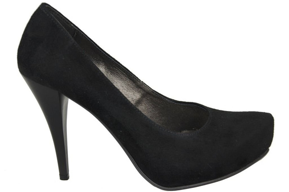 Damenschuhe Pumps Schwarz Naturleder Wildleder 644 ElitaBut