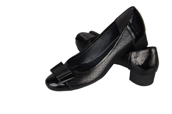 Damenschuhe Pumps, Naturleder, Schwarz 707 ElitaBut