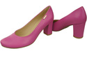 Klassische Damen Fuchsie Leder Mandel Nase Pumps 201 ElitaBut
