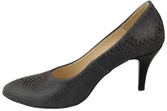 Damenschuhe Pumps Graues Schlangenmotiv Naturleder 150 ElitaBut
