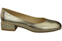 Bequeme Frauen Schuhe Gold Flats Natural Leder 204 ElitaBut
