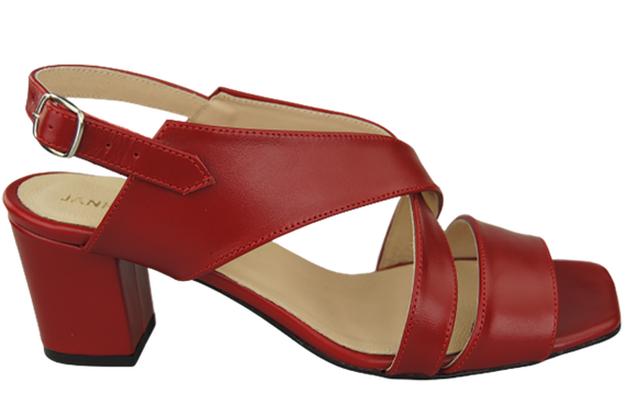 Damenschuhe Sandalen Rot Naturleder 149 ElitaBut