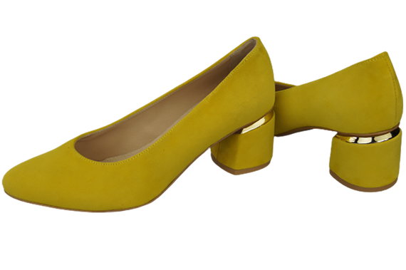 Damenschuhe Zitronenpumps Natürliches Wildleder 143 Von ElitaBut