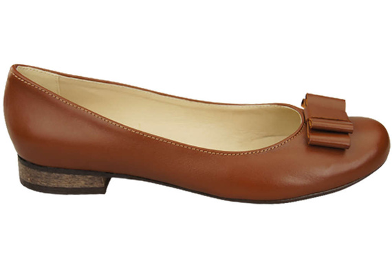 Damen Ballerinas, Naturleder, Braun 702 ElitaBut